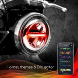 XK Glow XKchrome LED Motorcycle Headlight Kits XK-5IN-KIT-W Assembly, Headlight, Clear Lens, Chrome Housing, 5.750 in. Diameter, Controller, On/Off Switch, Kit thumbnail 3