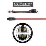 XK Glow XKchrome LED Motorcycle Headlight Kits XK-5IN-KIT-W Assembly, Headlight, Clear Lens, Chrome Housing, 5.750 in. Diameter, Controller, On/Off Switch, Kit thumbnail 4