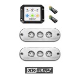 XK Glow LED Accent Lights XK075002-KIT 2PC 27W RGB UNDERWATER LIGHT KIT FOR BOAT thumbnail 1