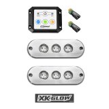 XK Glow LED Accent Lights XK075002-KIT 2PC 27W RGB UNDERWATER LIGHT KIT FOR BOAT thumbnail 6
