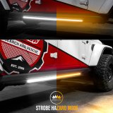 XK Glow Running Board Step Lights XK041022 Light Kit, 2x48in White + Amber Jeep & Truck Light w/ Turn Signal thumbnail 3