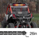 XK Glow Light Bars, Pods and Fog Lights XK068026 26in Super Slim Offroad LED Chase Bar 4 Modes 72w thumbnail 7