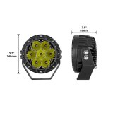XK Glow Light Bars, Pods and Fog Lights XK067005 1pc 5in Spot Beam Cube Offroad Round Work Kit thumbnail 8
