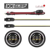 XK Glow XKchrome Running Light Kits XK042011-W Auxiliary Lights, Lights, LED, Driving, Round, White/Amber Bulb, Clear Lens, 12 V, Chrome Housing, Harley-Davidson®, Kit thumbnail 5