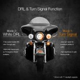 XK Glow XKchrome Running Light Kits XK042011-W Auxiliary Lights, Lights, LED, Driving, Round, White/Amber Bulb, Clear Lens, 12 V, Chrome Housing, Harley-Davidson®, Kit thumbnail 6