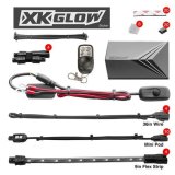 XK Glow Motorcycle LED Accent Kits XK034002-R Red - 10xPod + 4x8-in.Strips Single Color XKGLOW Light Kit thumbnail 1
