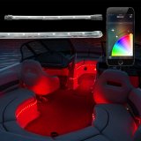XK Glow Boat LED Accent Kits XK-BOAT-ADV Lights, Marine Interior LED, Multicolor, Clear Silicone Housing, On/Off Wiring Harness, One XKchrome BLE 4.0 App Controller, Kit thumbnail 3