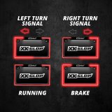 XK Glow Motorcycle LED License Plate Frames XK034018-B Frame Light w/ Turn Signal - Black thumbnail 3