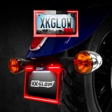 XK Glow Motorcycle LED License Plate Frames XK034018-B Frame Light w/ Turn Signal - Black thumbnail 4