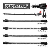 XK Glow LED Undercar Light Kits XK041004-P Pink - 4x8-in. Single Color XKGLOW UnderglowLED Accent Car/Truck Kit thumbnail 1