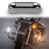 XK Glow Highway Bar Switchback Driving Lights XK034014-B Auxiliary Lights, Lights, Driving/Turn Signal Style, LED, White/Amber, Rectangular, Clear Lens, Black Housing, Pair thumbnail 2