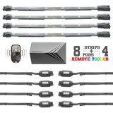 XK Glow Motorcycle LED Accent Kits XK034016 8xCompact Pods + 4x10-in. Flex Strips 7 Color Remote Control XKGLOW Light Motorcycle/ATV/Snowmobile Kit thumbnail 2