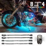 XK Glow Motorcycle LED Accent Kits XK034016 8xCompact Pods + 4x10-in. Flex Strips 7 Color Remote Control XKGLOW Light Motorcycle/ATV/Snowmobile Kit thumbnail 4