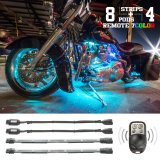 XK Glow Motorcycle LED Accent Kits XK034016 8xCompact Pods + 4x10-in. Flex Strips 7 Color Remote Control XKGLOW Light Motorcycle/ATV/Snowmobile Kit thumbnail 5