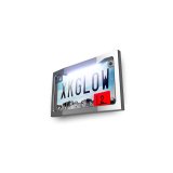 XK Glow Motorcycle LED License Plate Frames XK034019-W Frame Light w/ White - Chrome thumbnail 2