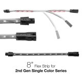 XK Glow LED Strips XK-2P-S-8-R RED - 2nd Gen Single Color 8in Flex Strip Single Color thumbnail 2
