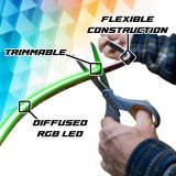 XK Glow Weatherstrip Seals, Individual Position MX-BG-MINI 1x80" XKmax RGB Addressable Flexible Body Panel Gap Strip App Control Kit thumbnail 3