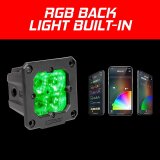 XK Glow C3 Cube Lights XK065002-D Flush Mount XKchrome 20w LED Light with RGB Accent Light - Driving Beam thumbnail 1