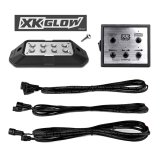 XK Glow Emergency Strobe Lights XK052001-4RB 4pc w/ Traffic Modes Ultra Bright LEDs Multiple modes + Solid On - Red + Blue thumbnail 1