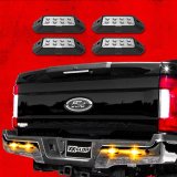 XK Glow Emergency Strobe Lights XK052001-4RB 4pc w/ Traffic Modes Ultra Bright LEDs Multiple modes + Solid On - Red + Blue thumbnail 2