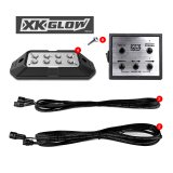 XK Glow Emergency Strobe Lights XK052001-4RB 4pc w/ Traffic Modes Ultra Bright LEDs Multiple modes + Solid On - Red + Blue thumbnail 8