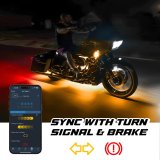 XK Glow LED Accent Lights MX-MOTO-STA XKmax RGBW 10pc addressable Motorcycle Underglow App Control Light Kit thumbnail 7