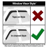 Stampede Snap-Inz In-Channel Sidewind Deflectors for 2017-2025 F-250 SUPER DUTY, F-350 2017-2024 F-450 DUTY - 41168-2 Side Window Visor VentVisor 4pc Smoke Ford Super Duty 2017 thumbnail 2