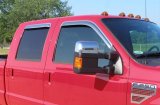 Stampede Tape-Onz Sidewind Deflectors 6007-8 Side Window Visors, Deflectors, Front and Rear, ABS Plastic, Chrome, Chevrolet, GMC, Set of 4 thumbnail 2