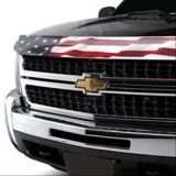 Stampede Vigilante Premium Hood Protectors for 2017-2024 TITAN - 2330-41 Bug Guard, Protector, 3M Automotive-grade Adhesive, Acrylic, Nissan Titan, American Flag, Each thumbnail 1