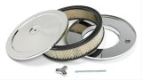 Trans-Dapt Performance Chrome Air Cleaners 2282 Filter Assembly, 10 in. Diameter, Round, Raised Base, Steel, Chrome, 2 1/8 in. Filter Height, Each thumbnail 2