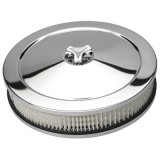 Trans-Dapt Performance Chrome Air Cleaners 2282 Filter Assembly, 10 in. Diameter, Round, Raised Base, Steel, Chrome, 2 1/8 in. Filter Height, Each thumbnail 3