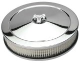 Trans-Dapt Performance Chrome Air Cleaners 2282 Filter Assembly, 10 in. Diameter, Round, Raised Base, Steel, Chrome, 2 1/8 in. Filter Height, Each thumbnail 4