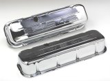Trans-Dapt Performance Chrome Valve Covers 9843 Covers, Tall, Steel, Chrome, 454 Logo, Chevy, Big Block, Pair thumbnail 1