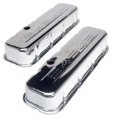 Trans-Dapt Performance Chrome Valve Covers 9843 Covers, Tall, Steel, Chrome, 454 Logo, Chevy, Big Block, Pair thumbnail 3