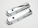 Trans-Dapt Performance Chrome Valve Covers 9521 Covers, Stock Height, Steel, Chrome, Plain, Cadillac, 368-500, V8, Pair thumbnail 2
