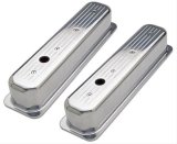 Trans-Dapt Performance Diecast Aluminum Valve Covers 6985 Covers, Tall, Cast Aluminum, Polished, Ball-Milled, Centerbolt, Chevy, Small Block, Pair thumbnail 1