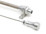 Trans-Dapt Performance Flexible Braided Stainless Transmission Dipsticks 8146 Fluid Dipsticks, Steel, Flexible, Polished Aluminum Handle, 27-5/8 in. Length, Firewall Mount, GM, 4L60E, Each thumbnail 2