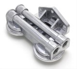 Trans-Dapt Performance Remote Oil Filter Brackets 1030 Mount, Dual Filter, 1/2 in. NPT Inlet/Outlet, 3/4 in.-16 Thread Filter, Each thumbnail 1