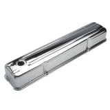 Trans-Dapt Performance Chrome Valve Covers 6892 Cover, Stock Height, Steel, Chrome, Plain, Chevy, Inline 6-Cylinder, Each thumbnail 1
