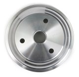 Trans-Dapt Performance Aluminum Crankshaft Pulleys 9484 Pulley, V-Belt, 1-Groove, 6.6 in., Aluminum, Natural, Chevy, Small Block, Long Pump, Each thumbnail 1