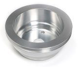 Trans-Dapt Performance Aluminum Crankshaft Pulleys 9484 Pulley, V-Belt, 1-Groove, 6.6 in., Aluminum, Natural, Chevy, Small Block, Long Pump, Each thumbnail 2