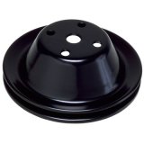Trans-Dapt Performance Powdercoated Pulleys 8600 Water Pump Pulley, V-Belt, 1-Groove, Steel, Black, Chevy, Small Block, Short Pump, Each thumbnail 1