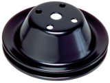 Trans-Dapt Performance Powdercoated Pulleys 8600 Water Pump Pulley, V-Belt, 1-Groove, Steel, Black, Chevy, Small Block, Short Pump, Each thumbnail 2