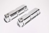 Trans-Dapt Performance Chrome Valve Covers 9237 Covers, Stock Height, Steel, Chrome, Plain, Ford, Small Block, Pair thumbnail 2
