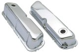Trans-Dapt Performance Chrome Valve Covers 9237 Covers, Stock Height, Steel, Chrome, Plain, Ford, Small Block, Pair thumbnail 3