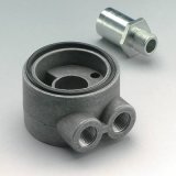 Trans-Dapt Performance Oil Cooler Sandwich Adapters 1350 Adapter, Filter, Sandwich, Aluminum, Natural, 18mm x 1.5mm Thread, 3/8 in. NPT Inlet/Outlet, Each thumbnail 2