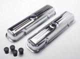 Trans-Dapt Performance Chrome Valve Covers 9461 Covers, Stock Height, Steel, Chrome, Plain, Pontiac, V8, Pair thumbnail 4