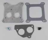 Trans-Dapt Performance Throttle Body to Carbureted Manifold Adapters 2200 Adapter, 3-Bolt TBI Square Bore 4-Barrel, Steel, Natural, Each thumbnail 2