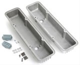 Trans-Dapt Performance Finned Aluminum Valve Covers 6603 Covers, Stock Height, Aluminum, Polished, Finned, Chevy, Small Block, Pair thumbnail 1