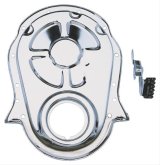 Trans-Dapt Performance Timing Covers 4935 Cover, 1-Piece, Steel, Chrome Plated, Chevy, Big Block, Kit thumbnail 2